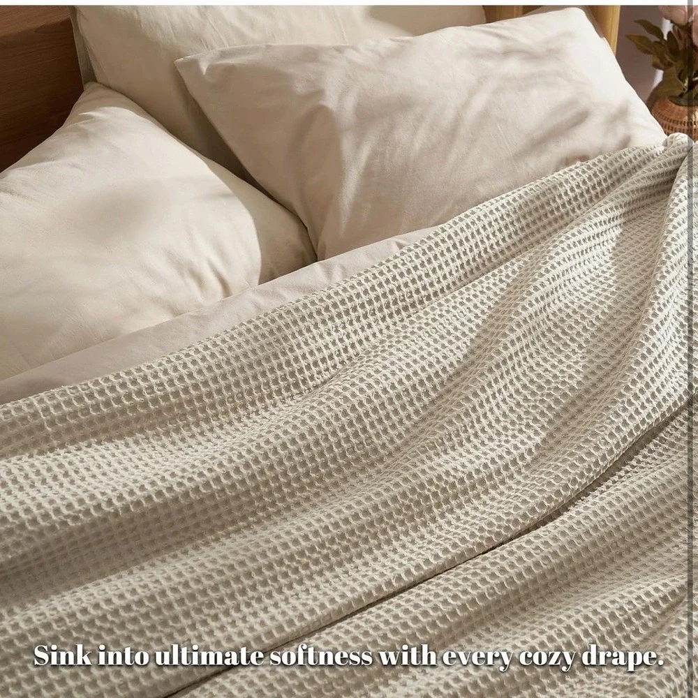 Lightweight Waffle Weave Blanket Queen Size, Queen(90